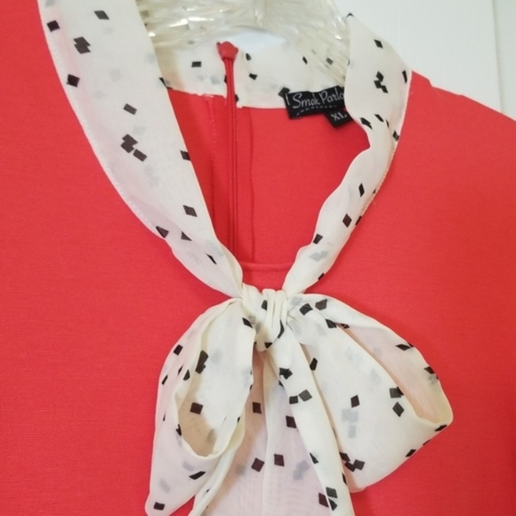 NWOT Modcloth Coral Tie Collar Dress Super RARE - Picture 8 of 8